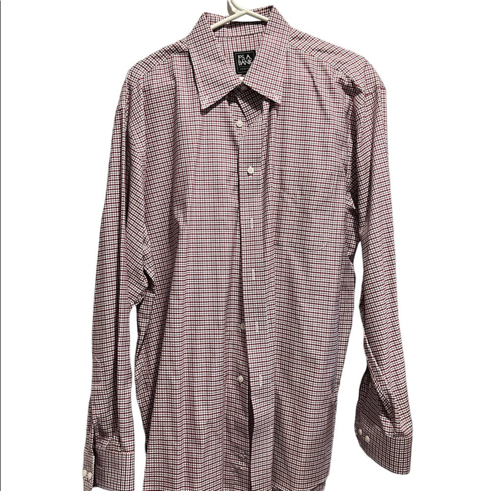 Jos. A. Bank Red/Navy Button Down